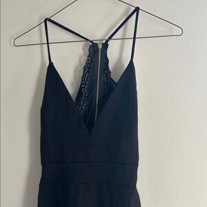 💗Black Lace Back Dress